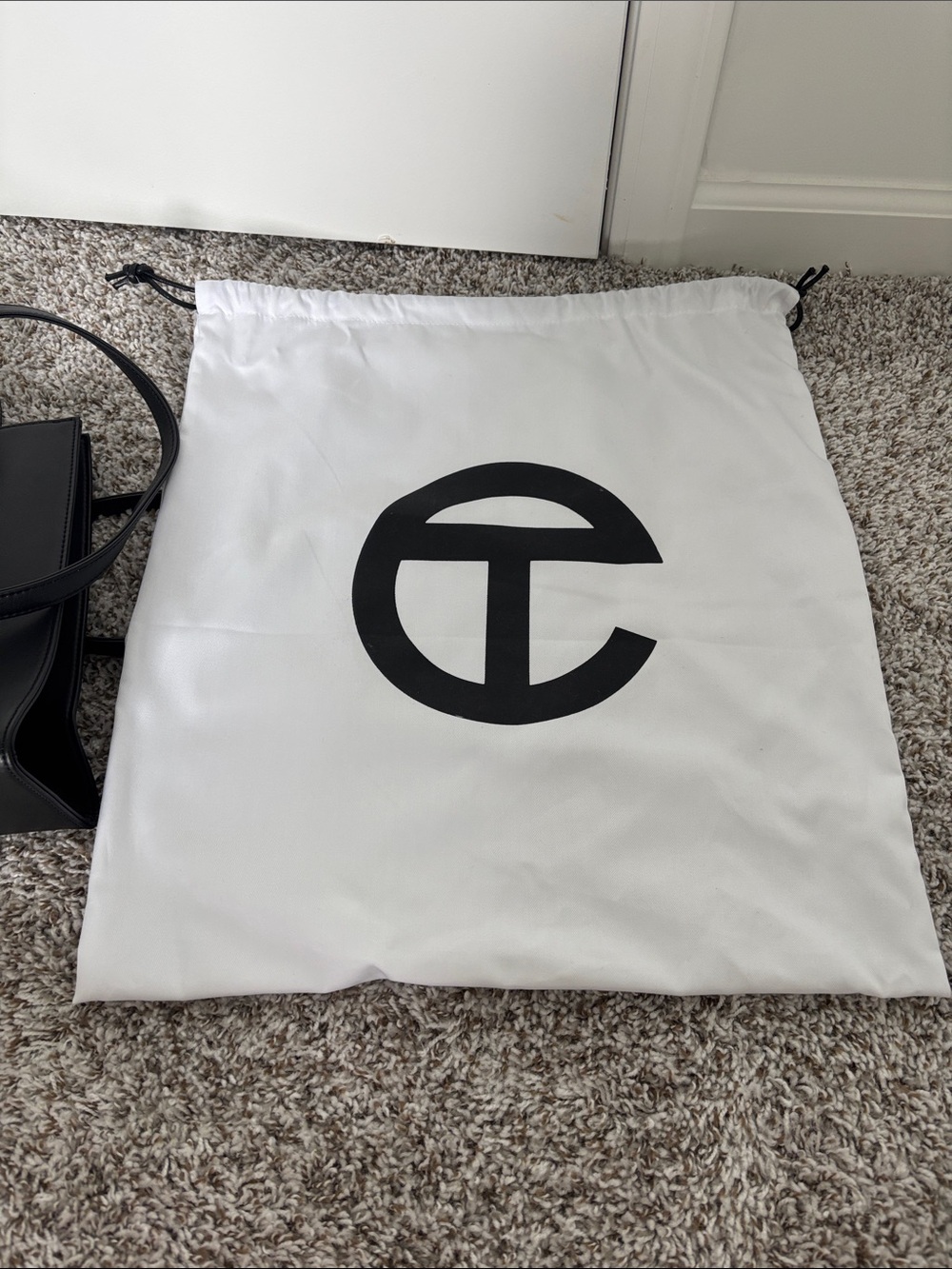 LIKE NEW! Telfar Medium Black Tote with Embossed Logo - Picture 9 of 11